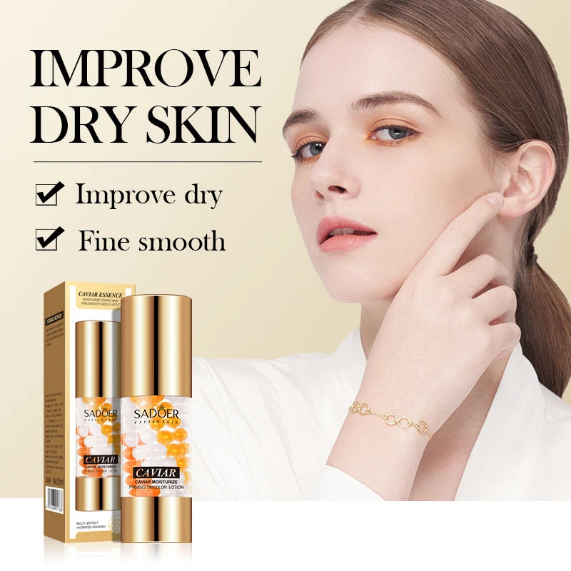 Wholesale Caviar Essence Milk 30ml Nourishing Moisturizing Repair Lotion Tricolor Facial Essence Lotion for Face Skin