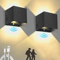 Modern Simplicity LED Wall Mount Lamp up Down Cube Outdoor Fixtures Decor Indoor Bedroom Rechargeable Sensor Battery Wall Light