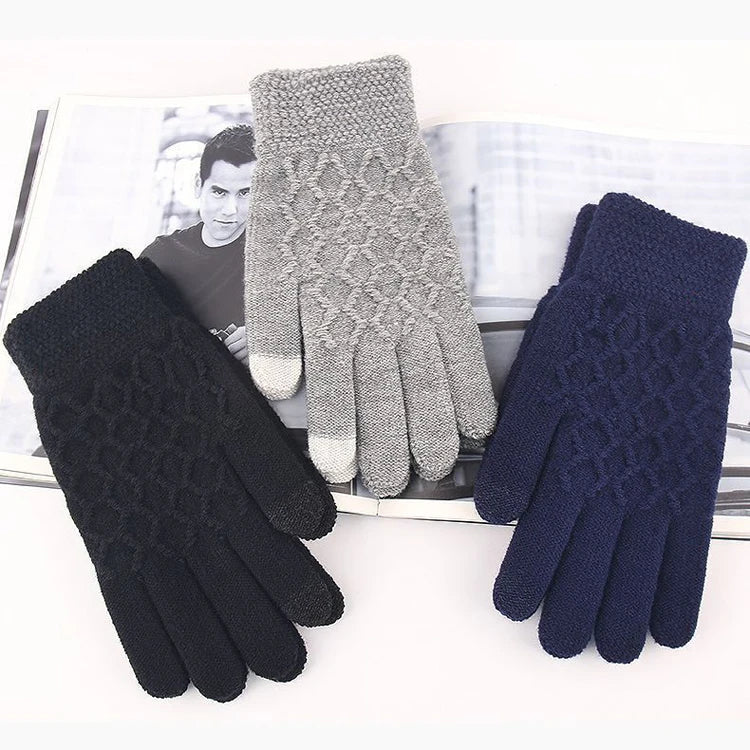 MIO New Arrival Hot Sale Winter Adult Custom Winter Gloves Touch Screen for Men and Women Keep Warm Thicken Knitted Gloves