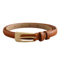 JULUN Wholesale Casual Women's Small Belt PU+Alloy Pin Buckle 0.8cm Width 105cm Length Youth Simple All-match Decoration Suit