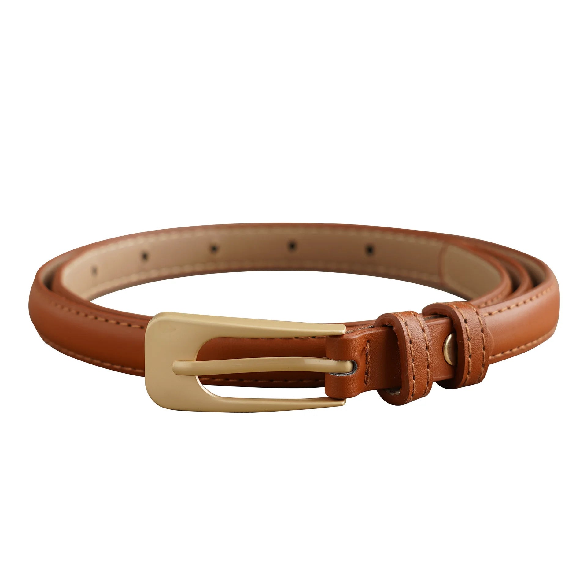 JULUN Wholesale Casual Women's Small Belt PU+Alloy Pin Buckle 0.8cm Width 105cm Length Youth Simple All-match Decoration Suit