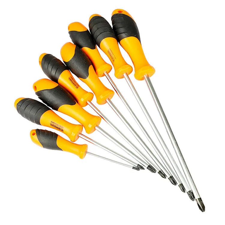 PP Handle Electric Screwdriver Set CRV PH0 PH1 PH2 PH3 Magnetic Screwdriver with Chrome Finish for DIY Customized OEM Support