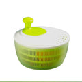 2-in-1 Plastic Kitchen Salad Spinner Manual Lettuce Fruit Washer Rotary Handle Vegetable Dryer Julienne Slicer Fruit Fries Tool