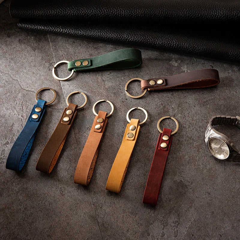 New Arrival Wholesale Cowhide Classic Leather Keychain Accessories Genuine Leather Key Chain for Bag Car Key