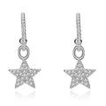 Delicate 925 Sterling Silver Mini Star Stud Earrings Women Five-Point Star Simple Fashion Zircon Silver Rhodium Engagement