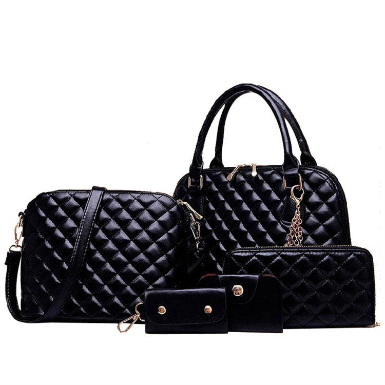 2024 Wholesale Ladies Cheap Hand Bags Handbag Sets 5 Pieces Women Bags Stylish Purse