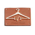 Custom Cheap Brown Leather Patches Jeans Metal Embossed Logo Private Pu Label Tags Design for Hats Accessory