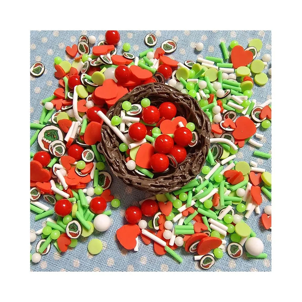 Mixed Christmas Slices Slime Polymer Clay Sprinkle Mint Nail Xmas Hot Clay DIY Crafts Making Crystal Mud Filler Accessories