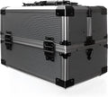 Aluminum Toolbox with Lockable Carry Strap 3 Tier Adjustable Tray Sections