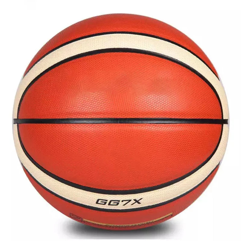 Customizable Logo Leather Basketball Ball Official Size 7 Hygroscopic PU for Indoor and Outdoor Use Factory Supplied