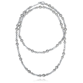 Fashion Premium Stacking Long Sweater Chain Gray Full Star Pearl Necklace Women Jewelry Customized