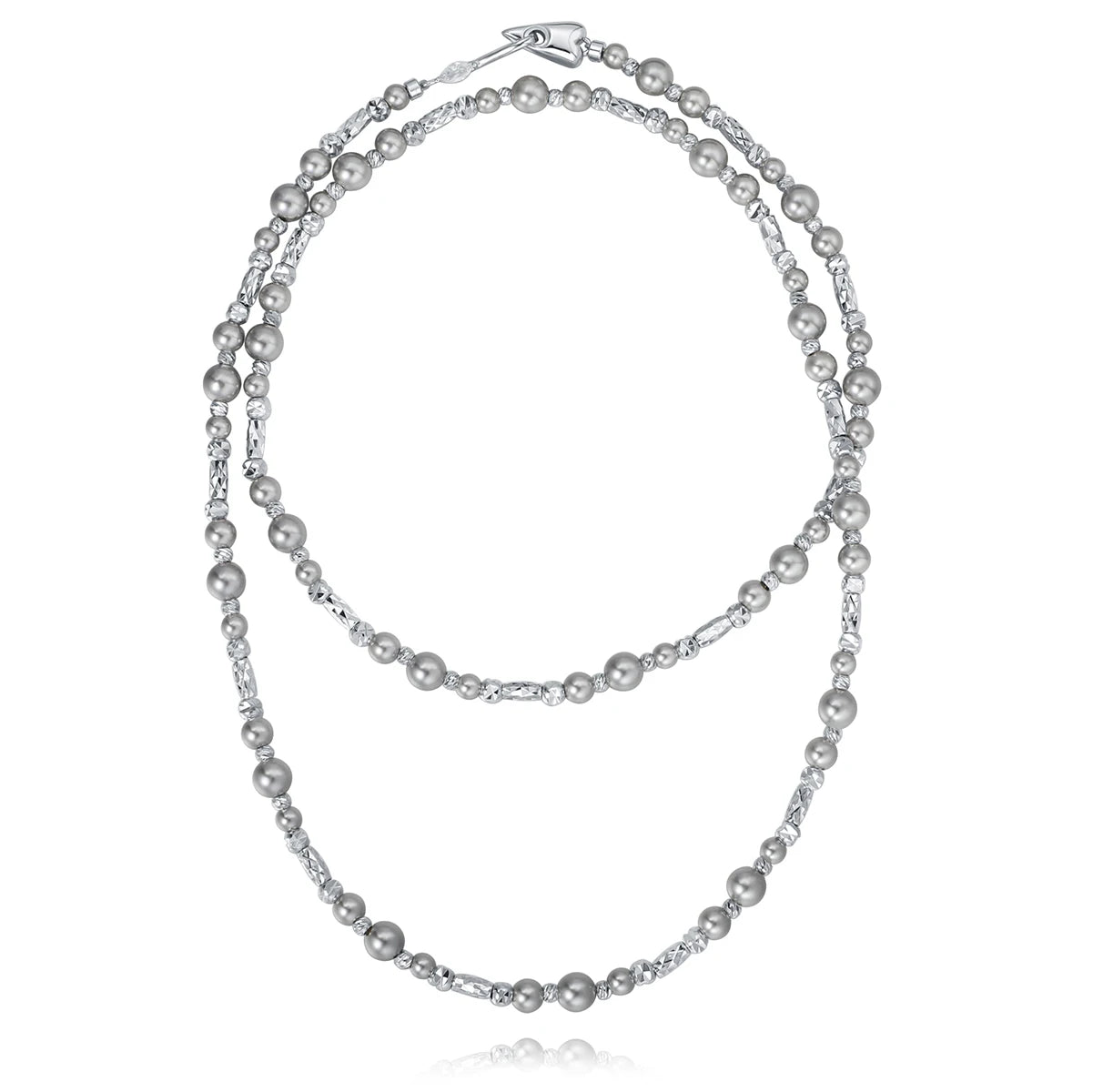 Fashion Premium Stacking Long Sweater Chain Gray Full Star Pearl Necklace Women Jewelry Customized
