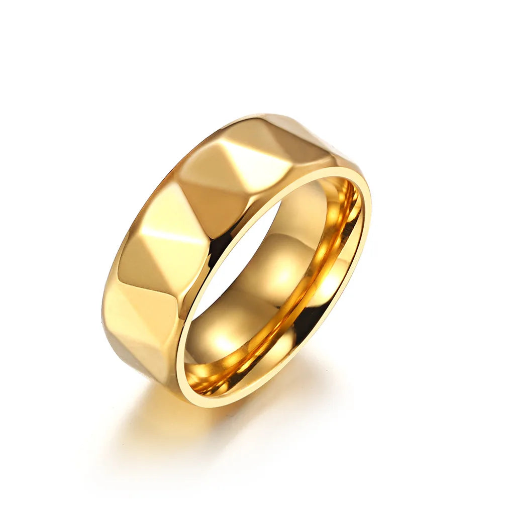 Men's Simple Geometric Stainless Steel Ring Korean Version With European and American Accessories Third Party Appraisal