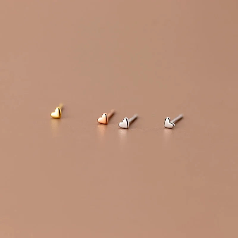 G9957 New Hot Sale 925 Sterling Silver Heart Earrings Korean Mini love Heart Earrings Stud for Girls Women 2021