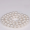 Factory Price Round Polished Electroplated White South Sea Shell Pearls Beads for Jewelry Making  4 6 8 10 12mm 38cm Strand