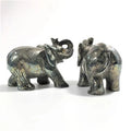 Huiying Factory direct supply hand carved life 4 inch Pyrite elephant statue Crafts
