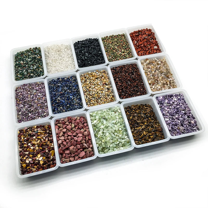Wholesale Polished Natural Stone Tiger Eye Chips Crystal Healing Crazy Chips Unakite Crystal Chips Bulk Gravel for Sal