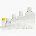 Micro Media Bottle 50Ml 60Ml 250Ml 500Ml 1000Ml Square Pet Laboratory Plastic Sterile Culture Reagent Micro Media Storage Bottle