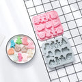 11-Grid Eco-Friendly Santa Claus Tree Silicone Mold Food Grade Cake Tool Baking Glue-Drop Decoupage Christmas Theme Candy Cutter