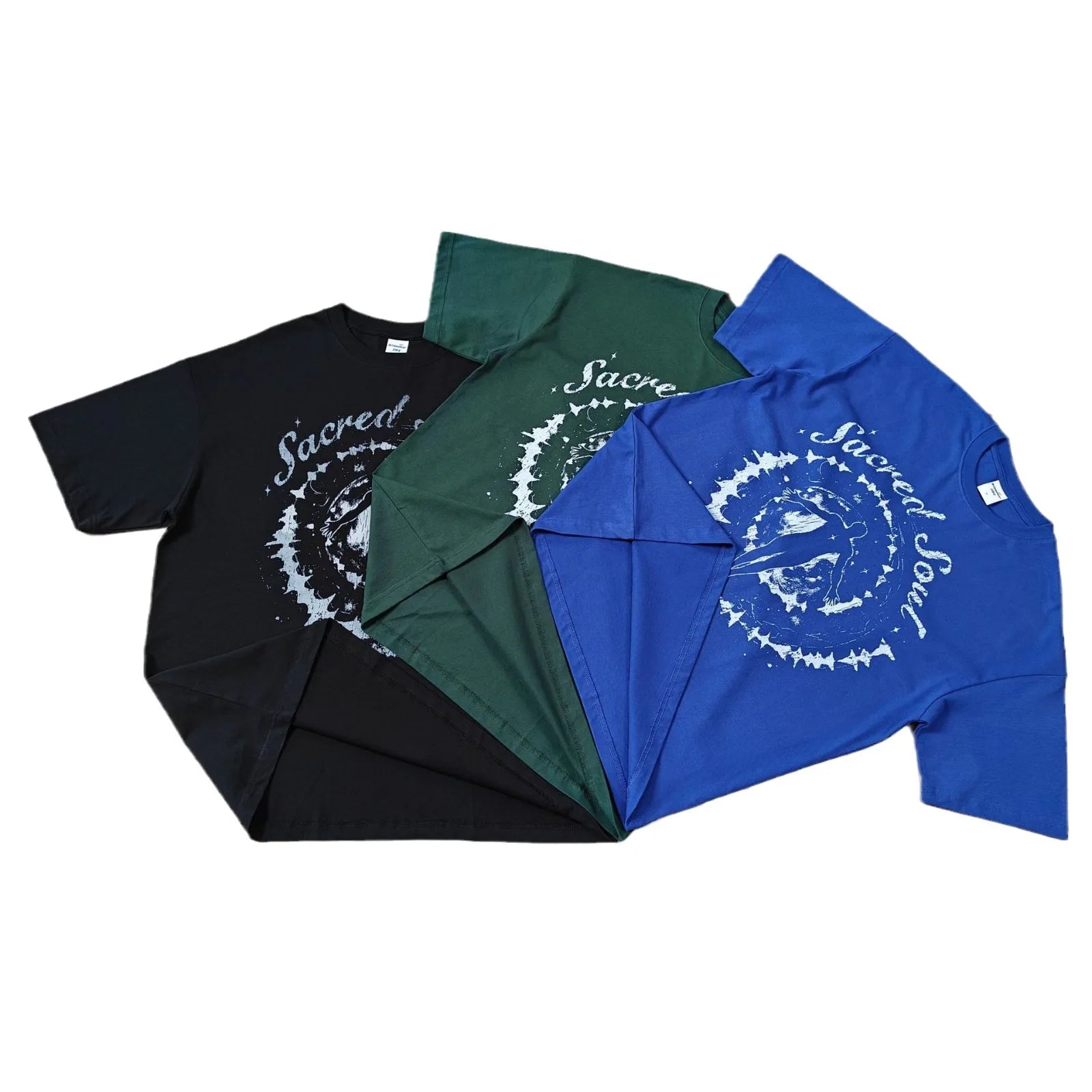 230G Loose Printed Short Sleeve T-shirt Man Vetement Homme Playeras De Hombre Polos Para Hombres