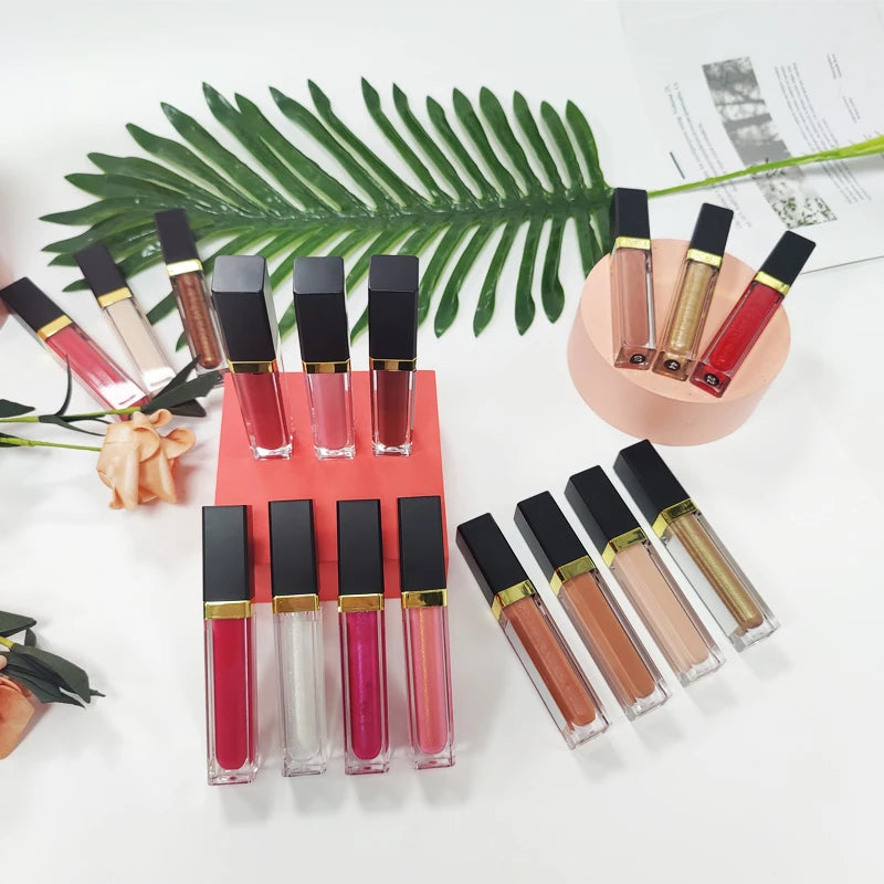 Hot Sale Private Label Vegan 64 Colors Lip Gloss Custom Your Own Logo Lip Gloss Tube Long Lasting Cruelty Free Lipgloss