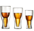 Elegant Beer Glass Mugs Cup Double Wall Transparent Wine Cup Beer Glasses