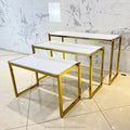 Luxury Style Metal Golden Color Dessert Table Top Display Set Racks Shoes Bag Display Stand for Store