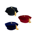 Custom Color Velvet Graduation Ceremonies Doctoral Hat Business Etiquette Hexagonal Cap for Higher Level Master and Doctorate