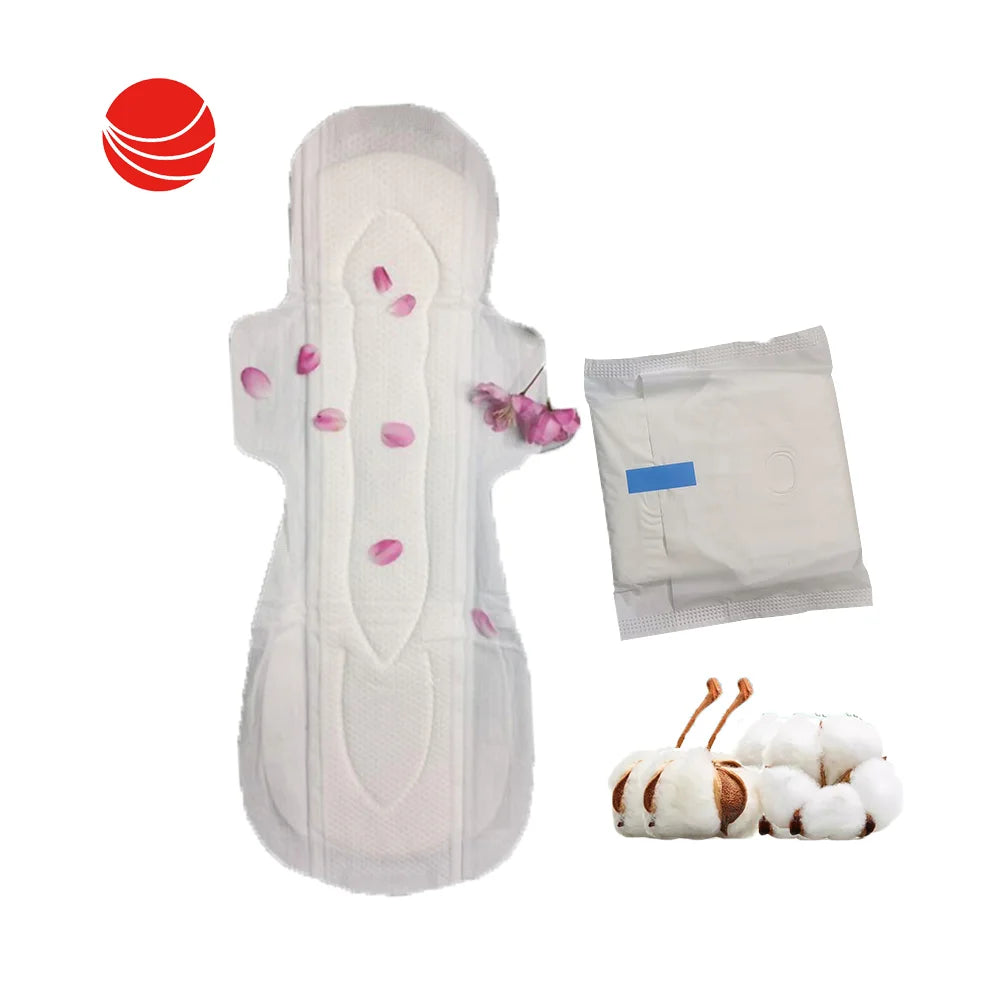 OEM 100% Certified Organic Cotton Biodegradable SAP Maxi Absorbent Eco-Friendly Sanitary Napkin