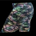 Custom Glow Light Fashionable Beautiful Stretch High Reflecting Sew on Stripe rainbow Print Reflective Fabric for Yoga Wear
