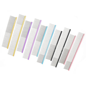 Baoli OEM Professional Groomer Comb 40x190mm M 32g Dog Grooming Equipment Soft Small Stainless Steel Pet Needle Cat Comb