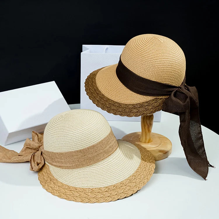 2023 New Straw Hat Sun Cap Summer Big Brim Sun Cap Outdoor Fashion Versatile Sun Hat