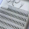 Ultra Dark Black Premade Fans Korean Pbt Silk 4D 0.07 0.10 Premade Fans Eyelashes Extensions