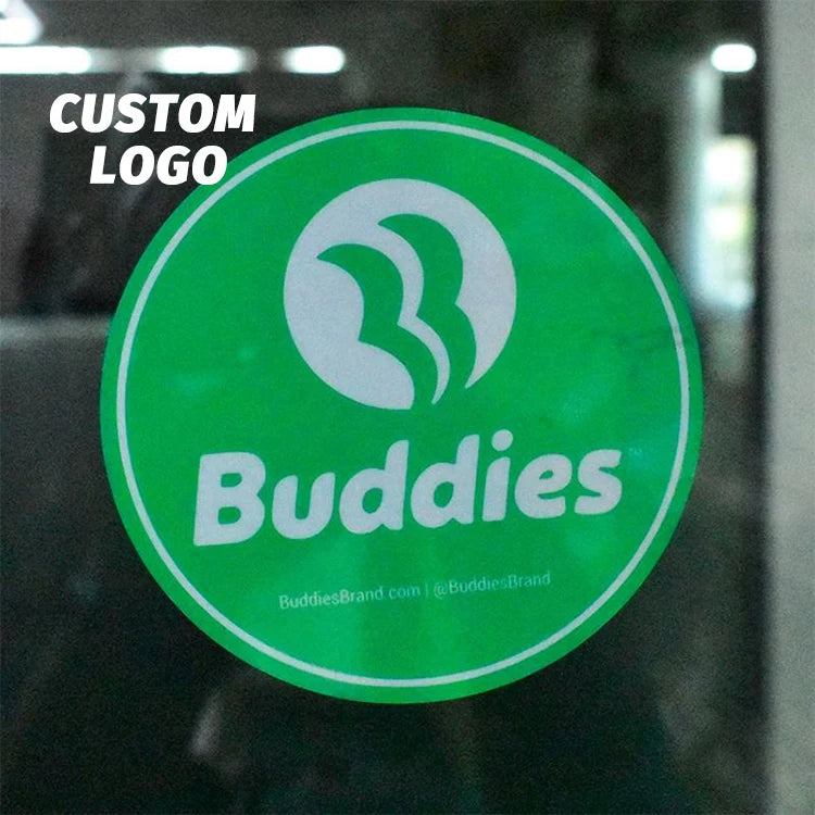 Custom logo Stickers Transparent Christmas Die Cut Static Cling Window Decal Double Sided Stickers Printing