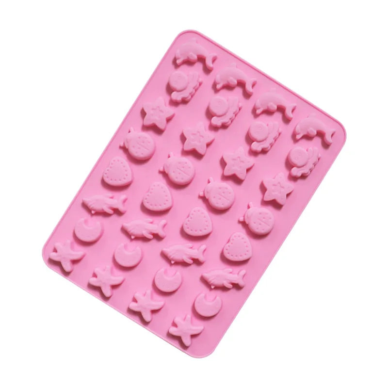 Saffron Silicone Sea Creature Candy Mold Handmade Gummy Fish Jelly Jelly Molds Dolphin Sea Star Cake Tools