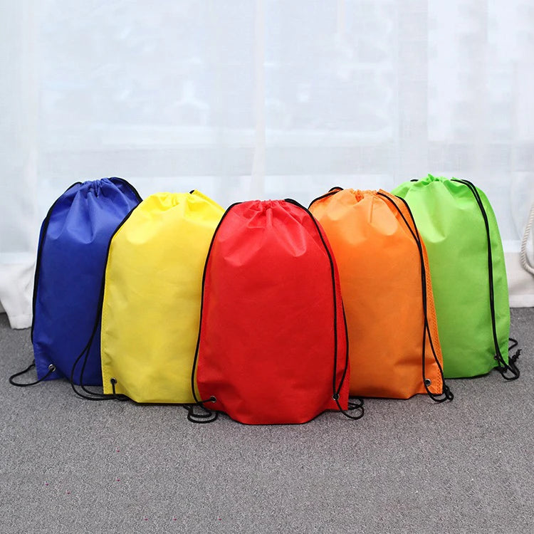 Wholesale Non-woven Draw String Bag Rope Handle Drawstring Backpack Bag  Storage Shoe Dust Bags