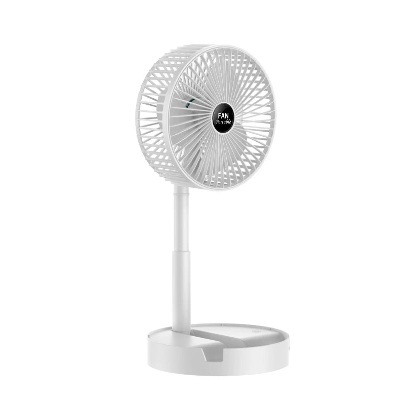 Cheap Price Rotating Foldable Portable Usb Fans Recharge Battery Folding Storage Portable Floor Fan With 3 Speed Adjust