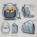 Manufacturer Clear Window ITA  Bag Backpack with Zip Closure Custom Animal Print Pattern Low MOQ