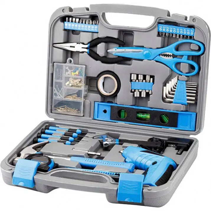 Reliable Quality Blue Tools Box Set Hand-Power Mechanic Workshop Garage Car Repair Screwdriver Work Tool Kit OEM Customizable