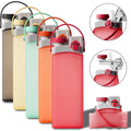 Wholesale Custom Folding Silicone Water Drink Bottle Reusable Travel Outdoor Children Collapsible Bpa Free Silicone Water Bottle