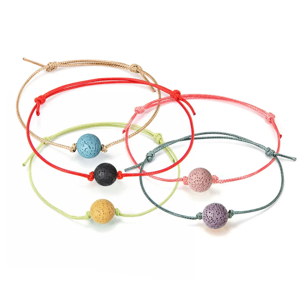 2023 Women's Jewelry Braided Rope Volcanic Stone Breath Bracelet for Popular Women
