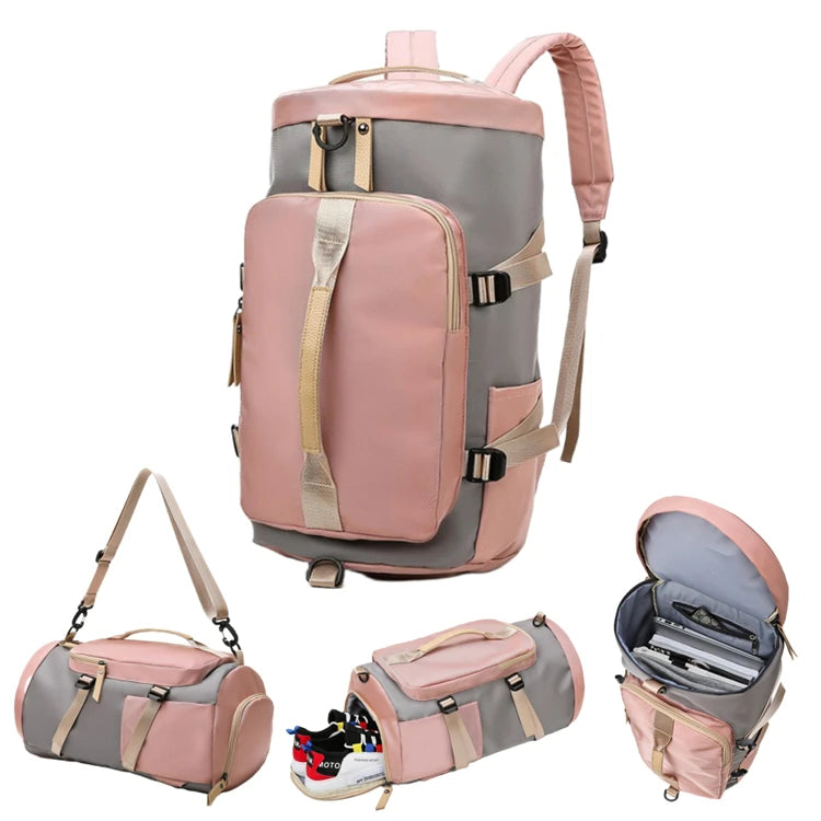 Hot Sale Lightweight Water-Resistant Men's Outdoor Sports Nylon Backpack for Pink Travel Bag for Sports Travelling Zipper