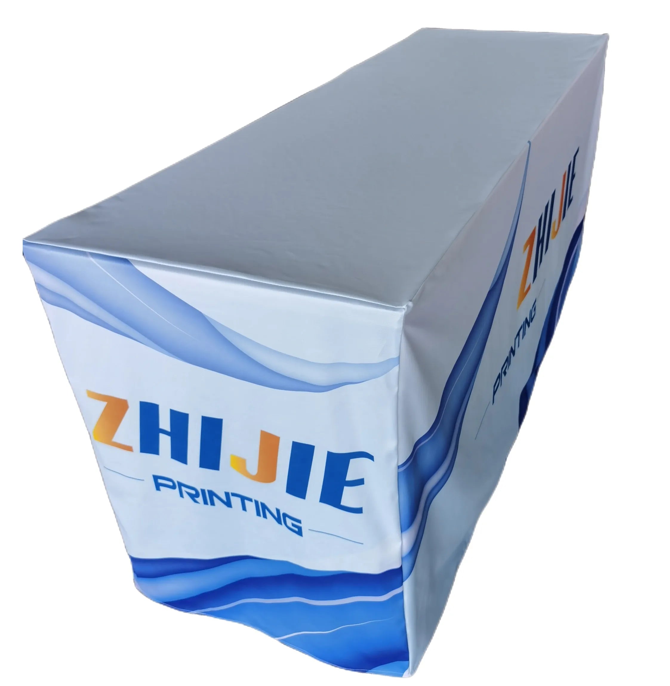 Custom Draped Outdoor Polyester Fitted Reusable Eco-Friendly Cartoon Pattern 4/6/8Ft Printed Promotion Trade Show Table Covers