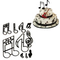 HY Music Theme Cookie Craft Mold Set Fondant Cookie Cutter Set Cake Decorating Tools for Anniversary Bridal Engagement