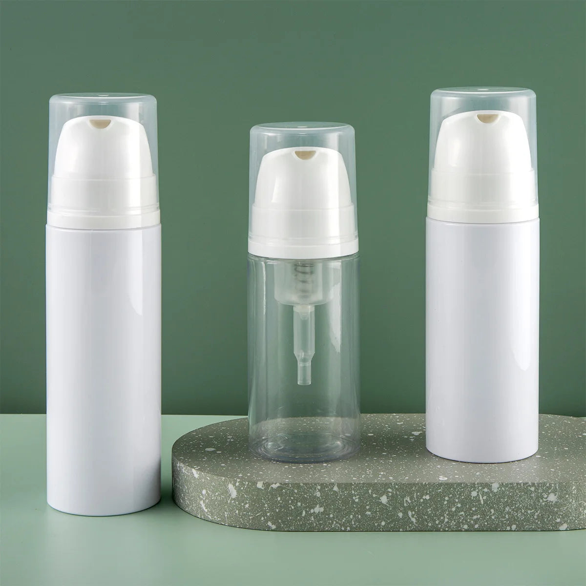 100ml Clear and White Fine Foaming Cleansing Mousse Bottle Mousse Pump 120ml 150ml Foaming Bubble Tooth Cleaning Bottle MegaBDM