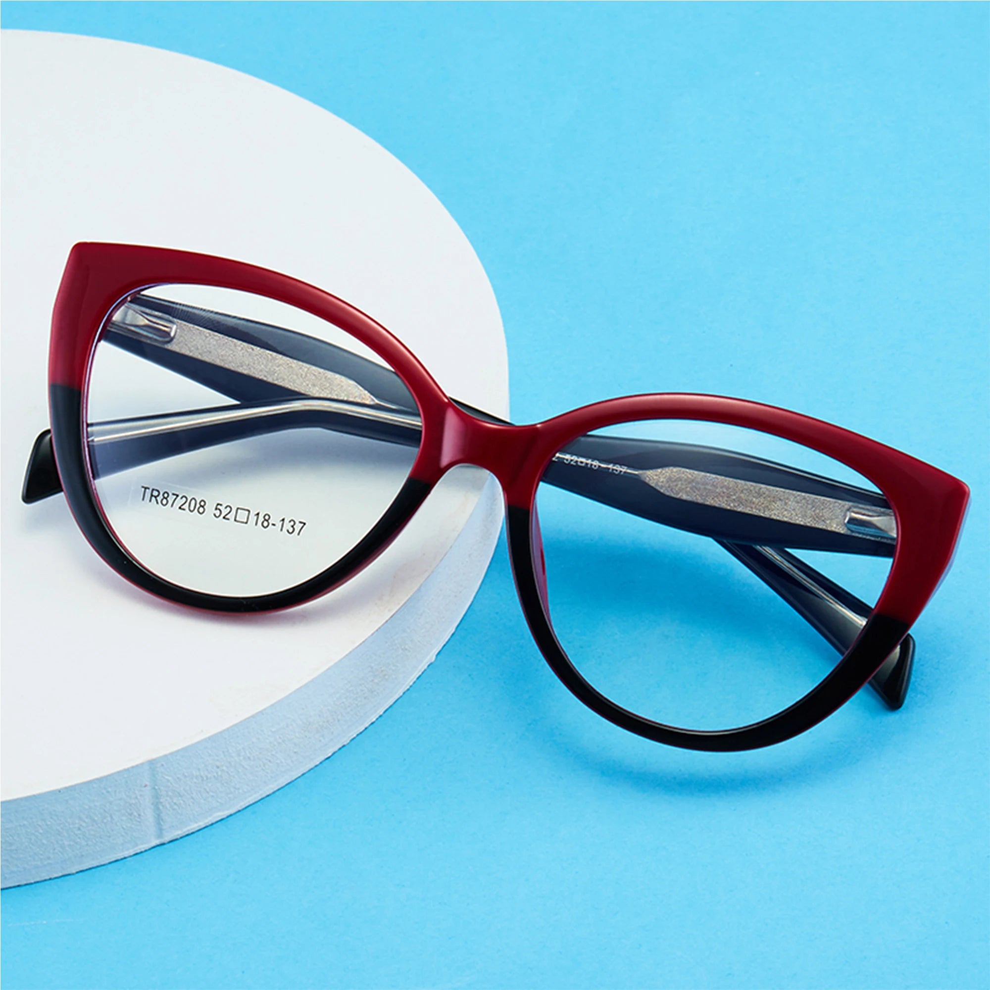 Fashion Glasses Eyewear TR90 Women Optical Frame Eyeglasses Frame Blue Ray Blocking Optical Glasses Custom Logo