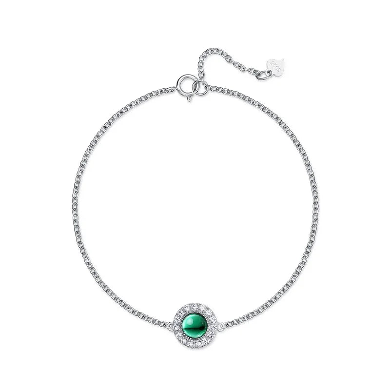Factory Wholesale Jewelry Adjustable Tennis Bracelets Dainty Classic Lab Grown Emerald 925 Silver Gems Bracelet