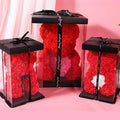 Wholesale DIY Teddy Bear with Artificial Rose Christmas Valentines Day & Easter Gift for Mom Women 25cm 40cm 70cm Rose