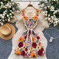 French Embroidery Halter Dress Women's Summer High-end Elegant Dresses Short Mini Dresses