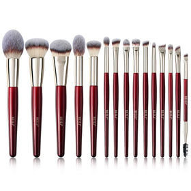 BEILI Professional Custom logo Vegan Burgundy Red Synthetic Makeup Brushes Set Cosmetic Private Label Gold Brush Set Makeup